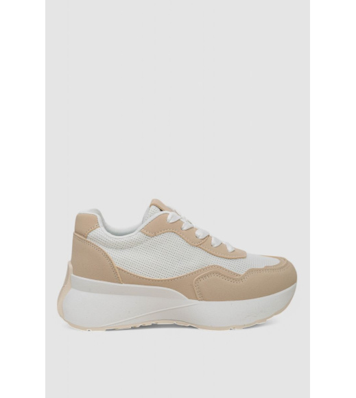 Кроссовки женские, цвет бело-бежевый, 248RXM100