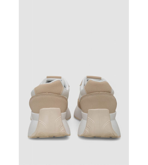 Кроссовки женские, цвет бело-бежевый, 248RXM100