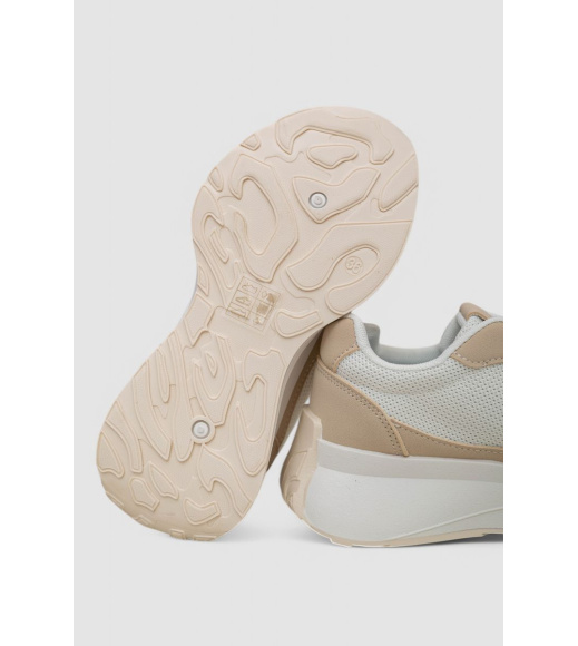 Кроссовки женские, цвет бело-бежевый, 248RXM100