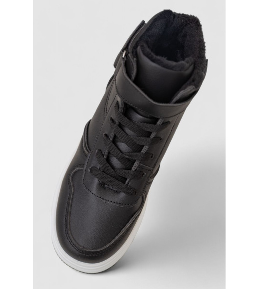 Кроссовки женские зимние на меху, цвет черно-белый, 248RAM04