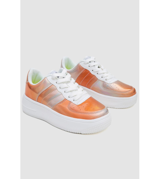 Кеди женские, цвет коричнево-белый, 248RST8269