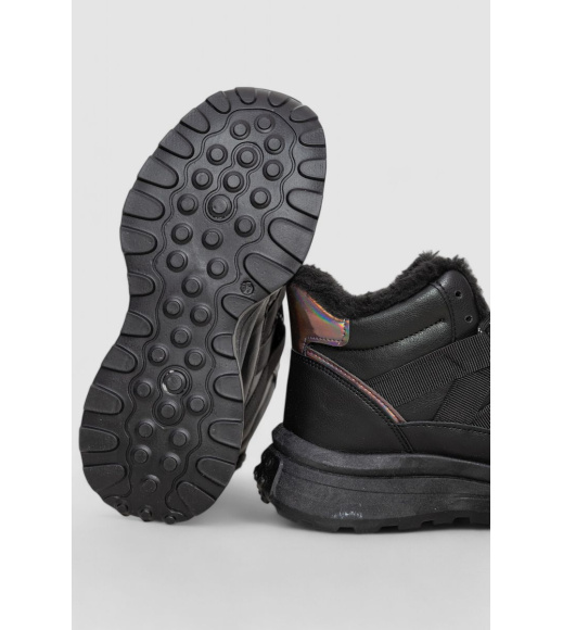 Кроссовки женские на меху, цвет черный, 243R118-7