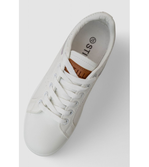 Кеды женские, цвет бело-фиолетовый, 248RR69