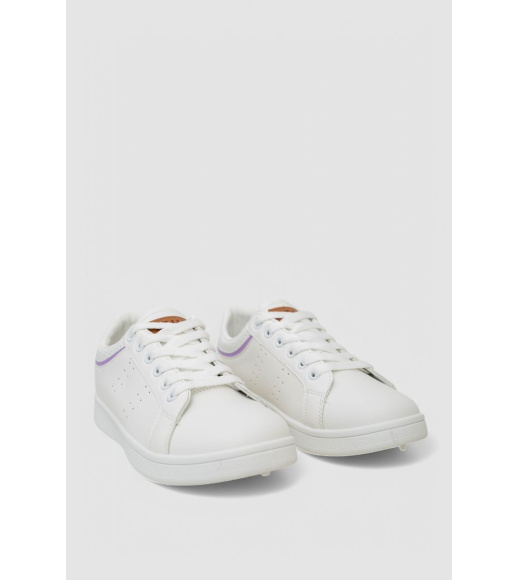 Кеды женские, цвет бело-фиолетовый, 248RR69