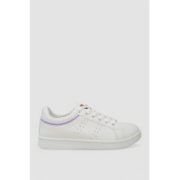 Кеды женские, цвет бело-фиолетовый, 248RR69