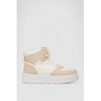 Кроссовки женские зимние на меху, цвет бело-бежевый, 248RMB12