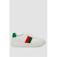 Кеды женские, цвет бело-зеленый, 248RR186