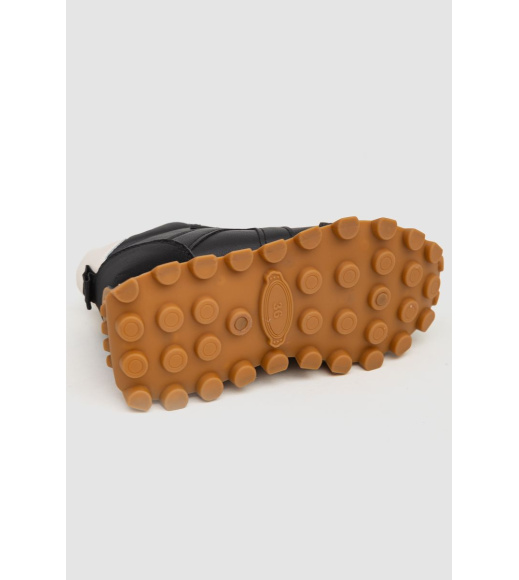 Кроссовки женские с мехом, цвет черно-белый, 243RGM91