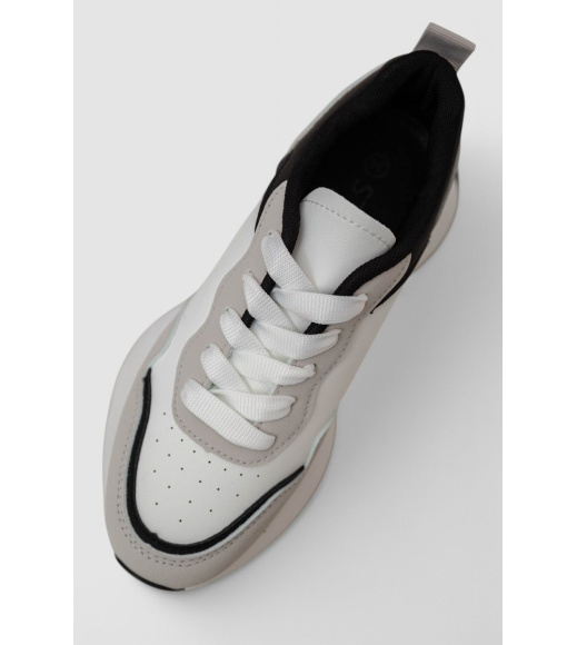 Кроссовки женские, цвет бело-черный, 248RXM60-86-2