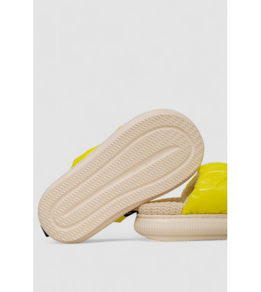 Тапочки женские домашние, цвет желтый, 243R2913