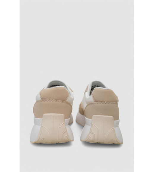 Кроссовки женские, цвет бело-бежевый, 248RXM40