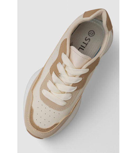 Кроссовки женские, цвет бежевый, 248RXM40