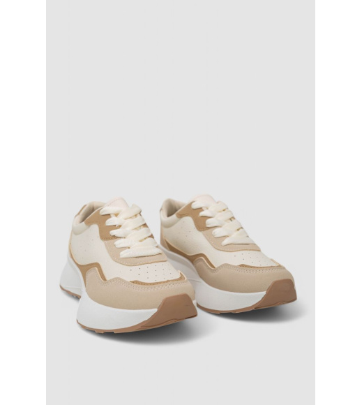 Кроссовки женские, цвет бежевый, 248RXM40