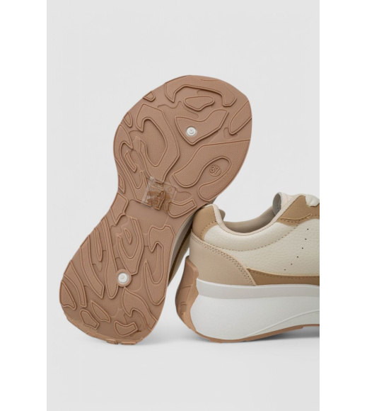 Кроссовки женские, цвет бежевый, 248RXM40