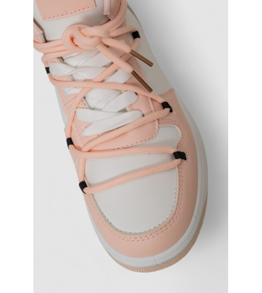 Кроссовки женские, цвет бело-розовый, 243R721