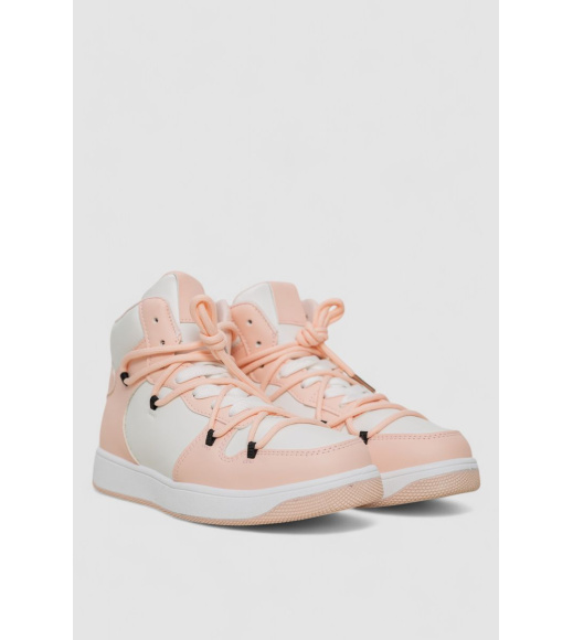 Кроссовки женские, цвет бело-розовый, 243R721