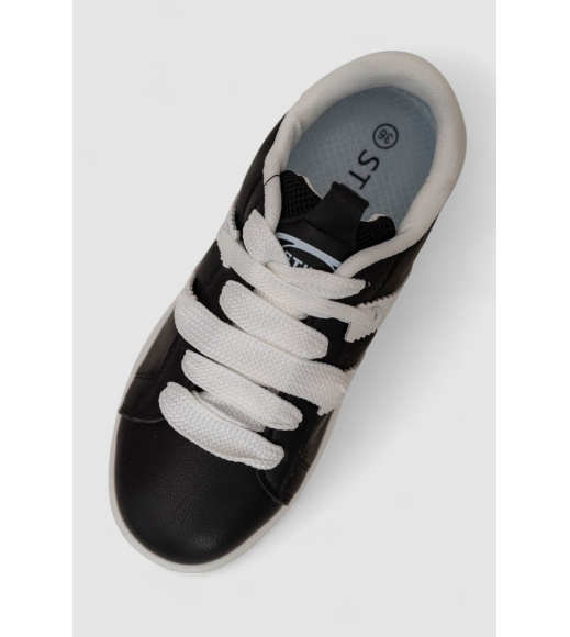 Кроссовки женские кожа, цвет черно-белый, 248RJH900-3