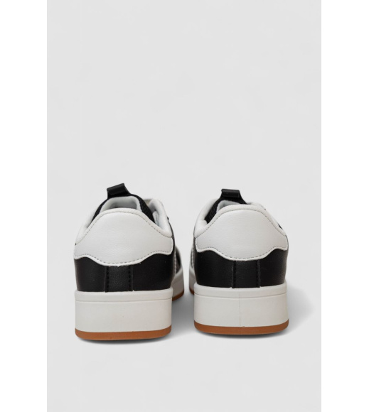 Кроссовки женские кожа, цвет черно-белый, 248RJH900-3