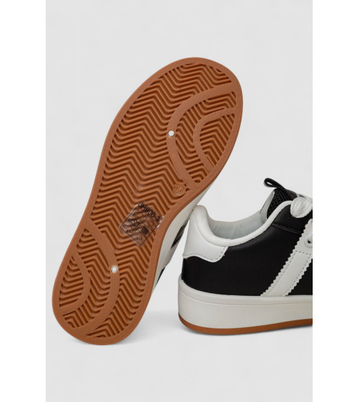 Кроссовки женские кожа, цвет черно-белый, 248RJH900-3