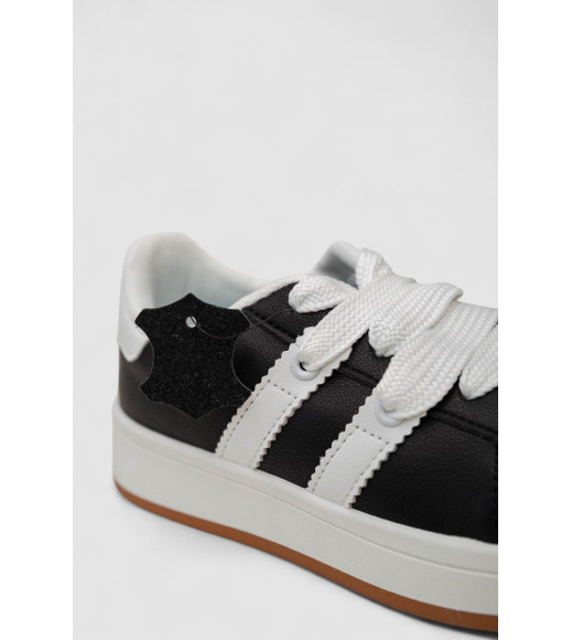 Кроссовки женские кожа, цвет черно-белый, 248RJH900-3