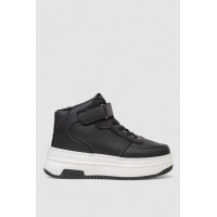 Кроссовки женские зимние на меху, цвет черно-белый, 248RAM03