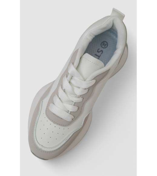 Кроссовки женские, цвет бело-серый, 248RXM60-7-2