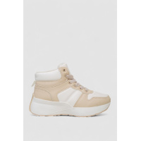 Кроссовки женские зимние на меху, цвет молочно-бежевый, 248RXM17