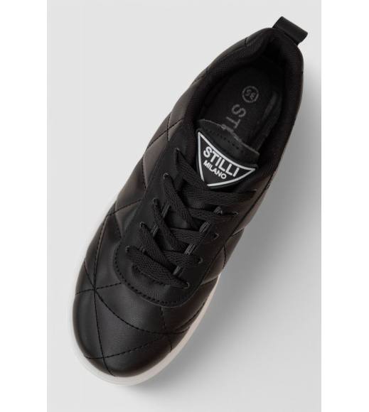 Кроссовки женские демисезонные, цвет черно-белый, 248RBL35