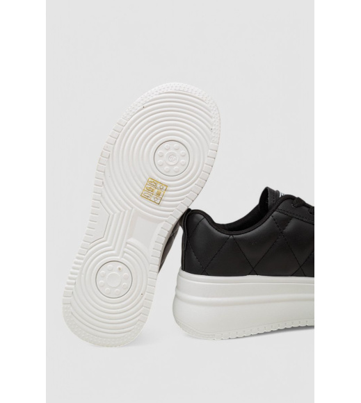 Кроссовки женские демисезонные, цвет черно-белый, 248RBL35