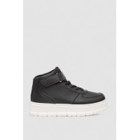 Кроссовки женские зимние на меху, цвет черно-белый, 248RMB05