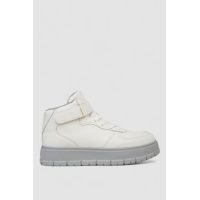 Кроссовки женские зимние на меху, цвет бело-серый, 248RMB05