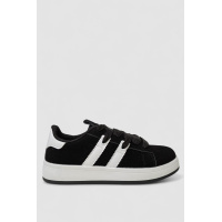 Кроссовки женские замша, цвет черно-белый, 248RJH800-4