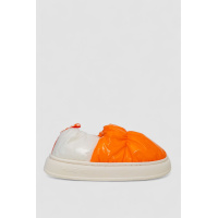 Тапочки женские домашние с задником, цвет оранжевый, 243R2927