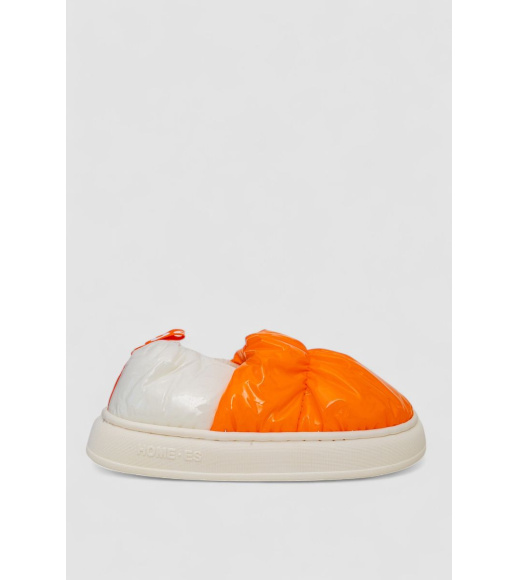 Тапочки женские домашние с задником, цвет оранжевый, 243R2927