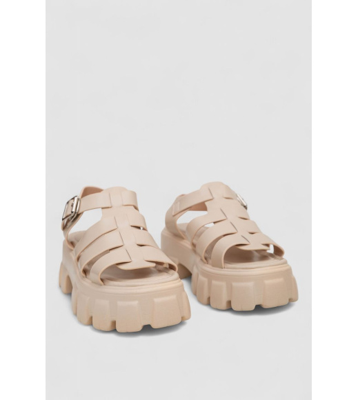 Босоножки женские, цвет бежевый, 243R9206