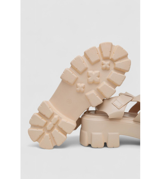 Босоножки женские, цвет бежевый, 243R9206