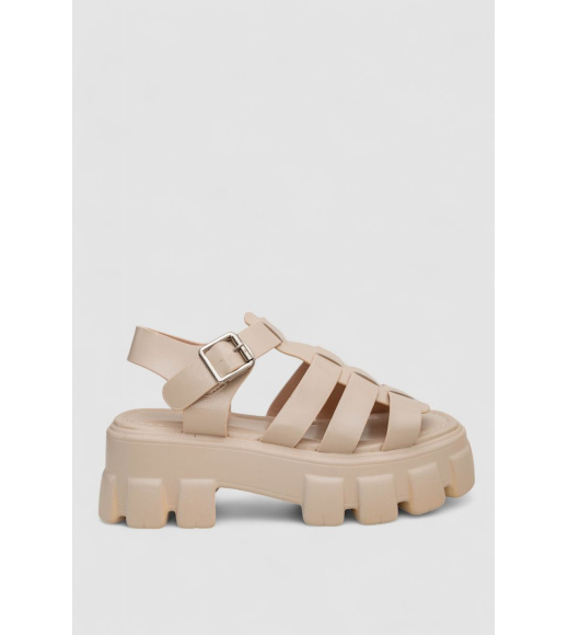 Босоножки женские, цвет бежевый, 243R9206