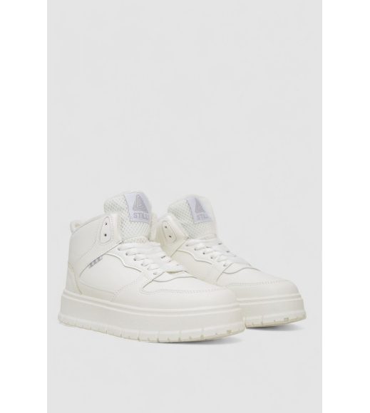 Кроссовки женские на меху, цвет белый, 248RMB09