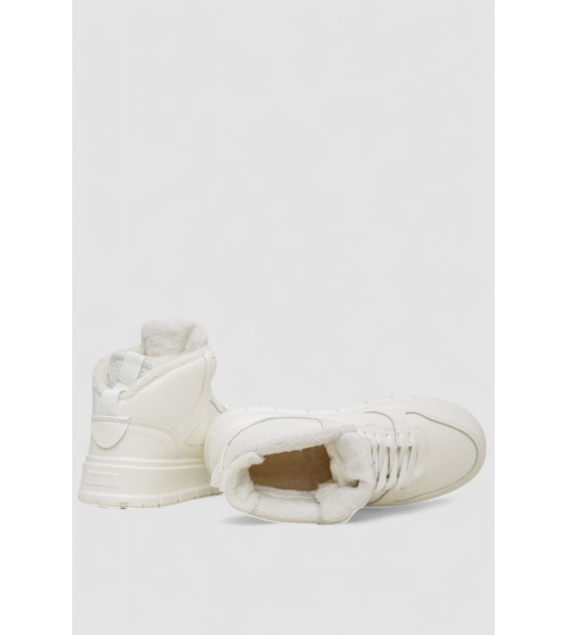 Кроссовки женские на меху, цвет белый, 248RMB09