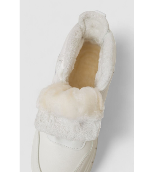 Кроссовки женские на меху, цвет белый, 248RMB09