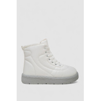 Кроссовки женские зимние на меху, цвет бело-серый, 248RFM12