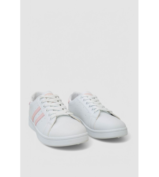 Кеды женские, цвет бело-розовый, 248RR66