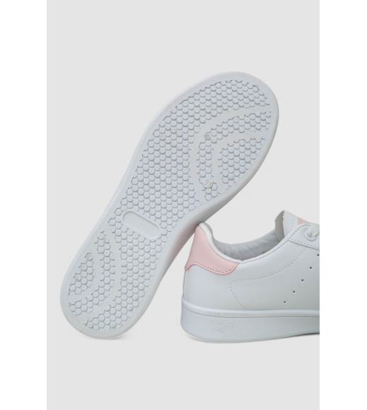 Кеды женские, цвет бело-розовый, 248RR66