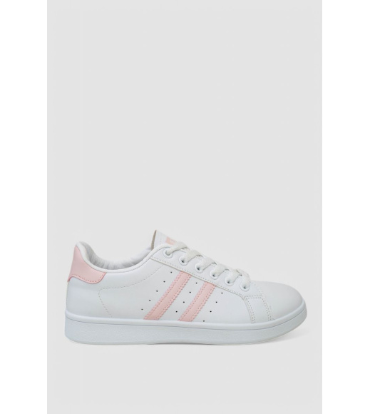 Кеды женские, цвет бело-розовый, 248RR66