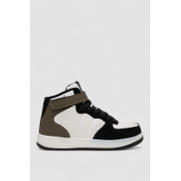 Кроссовки женские зимние на меху, цвет бело-зеленый, 248RHB440