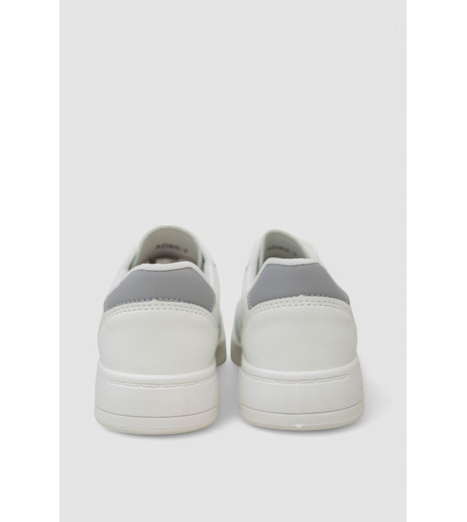 Кеды женские с перфорацией, цвет бело-серый, 248RAD60