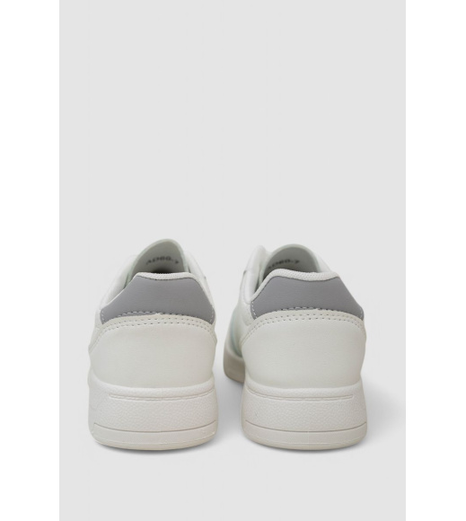 Кеды женские с перфорацией, цвет бело-серый, 248RAD60