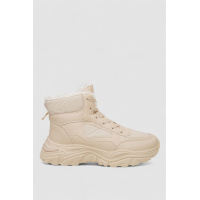 Кроссовки женские зимние на меху, цвет бежевый, 248RDM05