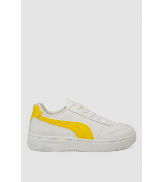 Кеды женские, цвет бело-желтый, 248RR151