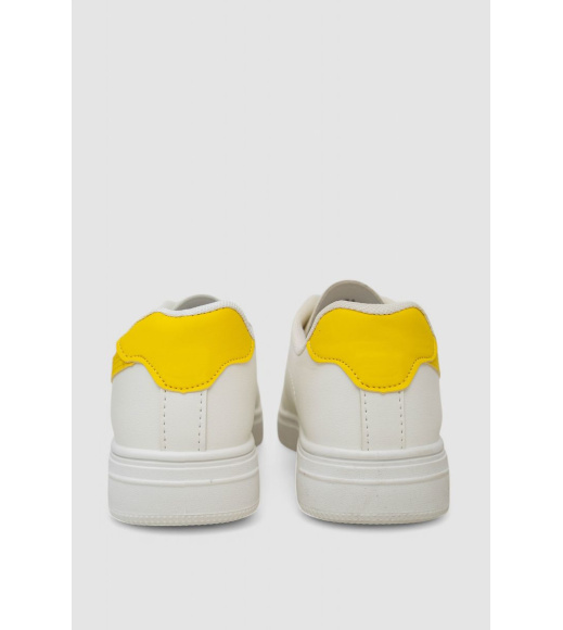 Кеды женские, цвет бело-желтый, 248RR151